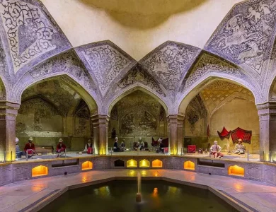 حمام وکیل شیراز یکی از مکان های تفریحی شیراز